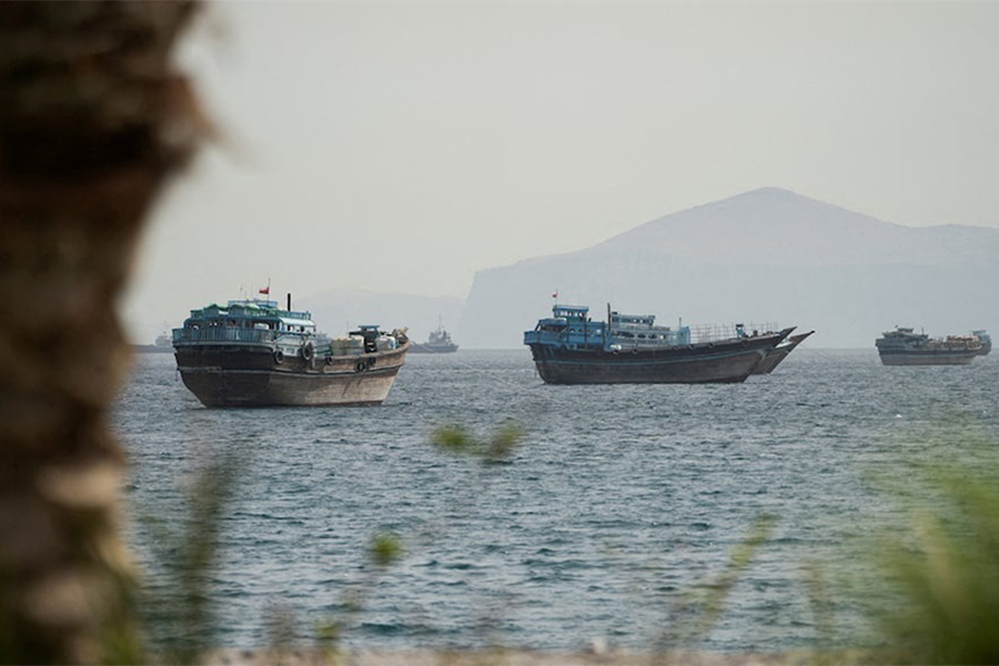 Vessels sail through the Strait of Hormuz, Musandam, Oman, on May 22, 2026 — Reuters photo