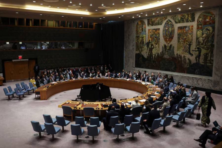 Chinese Foreign Minister Wang Yi attends a Security Council meeting at the United Nations headquarters in New York City, U.S., May 26, 2026.