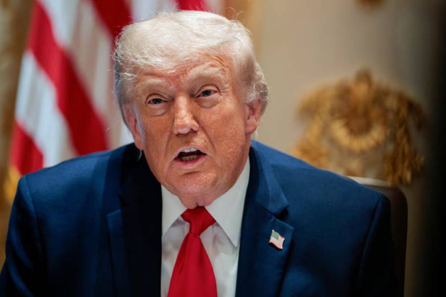 U.S. President Donald Trump speaks during a cabinet meeting in the Cabinet Room at the White House, in Washington, D.C., U.S., May 27, 2026.