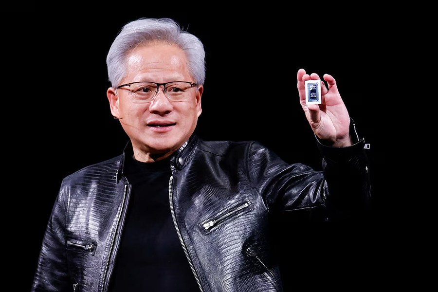 NVIDIA CEO Jensen Huang introduces the RTX Spark GPU during a keynote address on the sidelines of the annual Computex trade show in Taipei, Taiwan on June 1, 2026 — Reuters photo