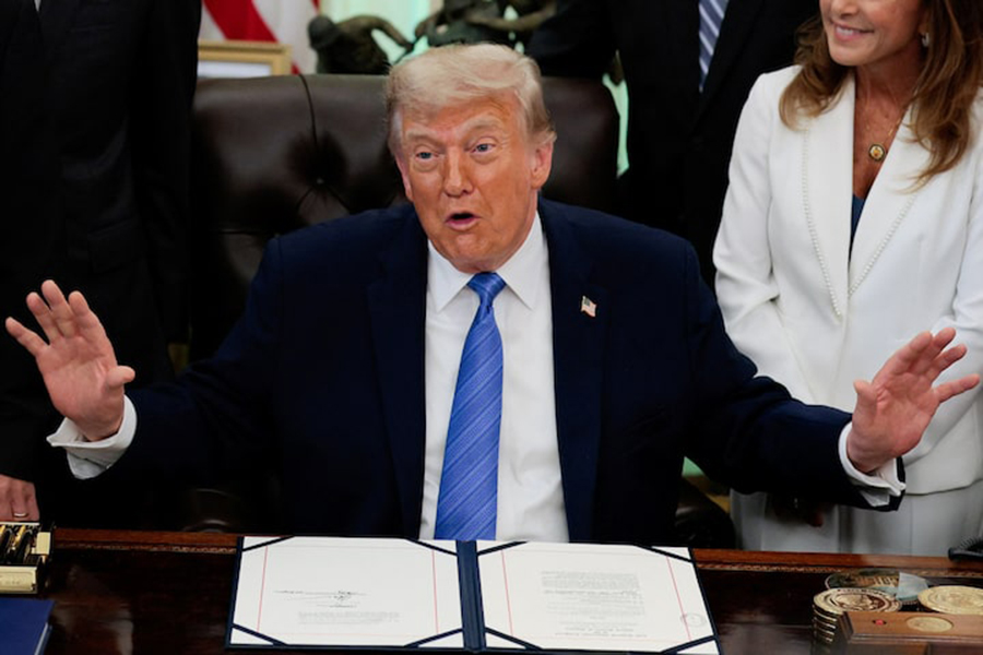 U.S. President Donald Trump speaks in the Oval Office as he signs the Secure America Act, at the White House in Washington, DC, US, on June 10, 2026. — Reuters photo