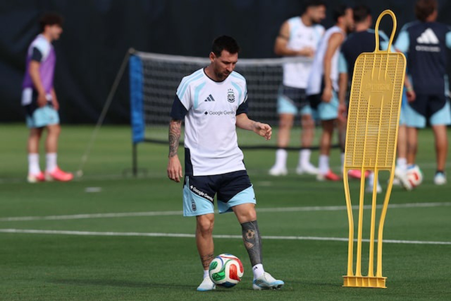 Argentina's Lionel Messi takes part in a training session at Sporting KC Training Centre, Kansas City, Kansas, US, on June 12, 2026 — IMAGN IMAGES via REUTERS