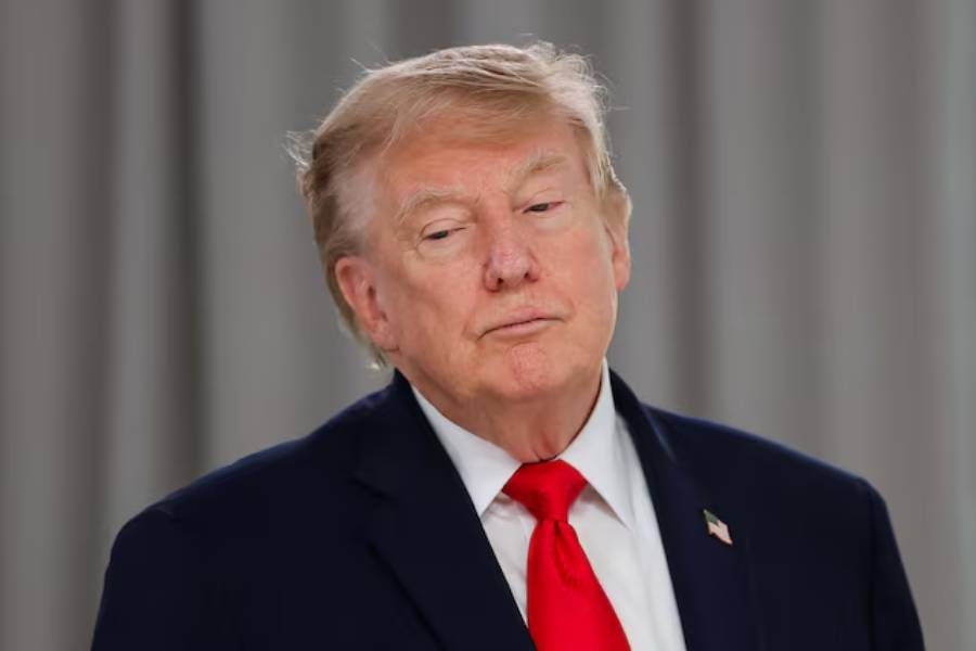 U.S. President Donald Trump attends a working lunch with the leaders of G7 and the Middle East during the G7 summit, in Evian-les-Bains, France, June 16, 2026.