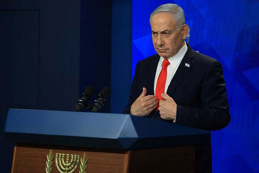 Israeli Prime Minister Benjamin Netanyahu holds a news conference, following a US-Iran deal, in Jerusalem, Jun 15, 2026.
