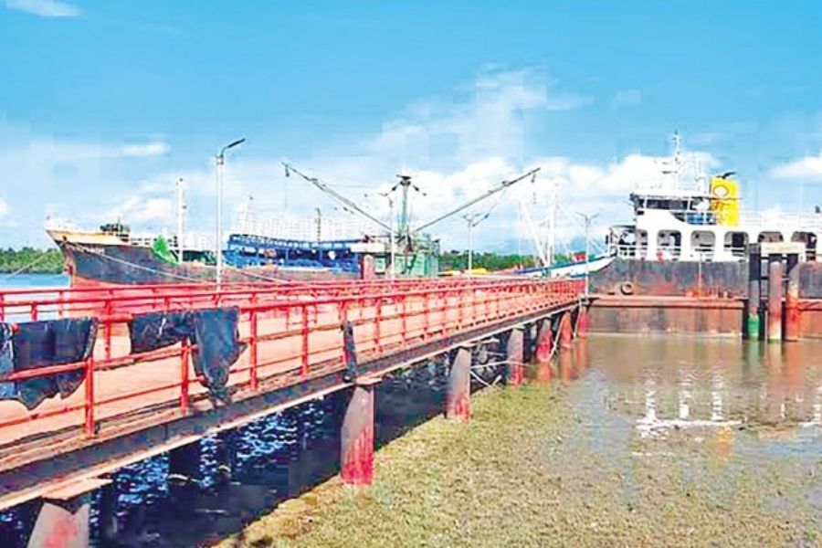 Photo shows the Teknaf Land Port in Cox's Bazar district - FE Photo