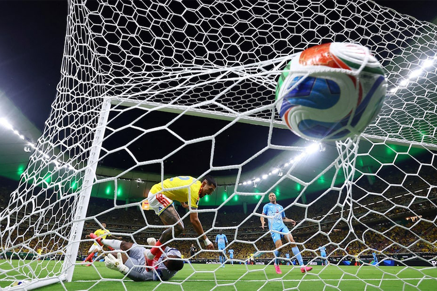 Colombia's Daniel Munoz scores a goal that was later disallowed in their FIFA World Cup 2026 Group K match against DR Congo at Estadio Guadalajara in Guadalajara, Mexico on June 23, 2026. — Reuters photo