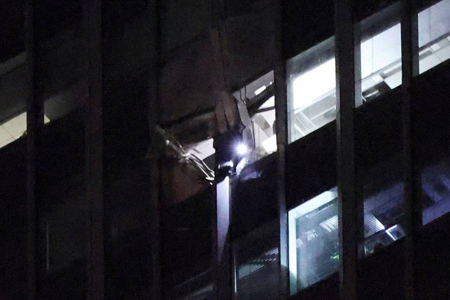 The damaged exterior of CITIC Tower, also known as China Zun, in Beijing, China Jun 26, 2026.