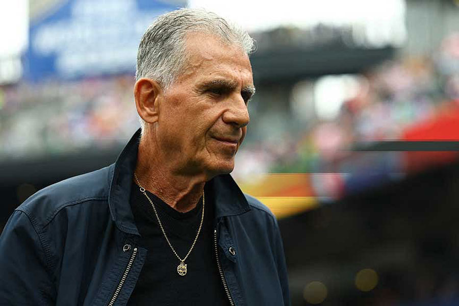 Ghana coach Carlos Queiroz before the match. REUTERS