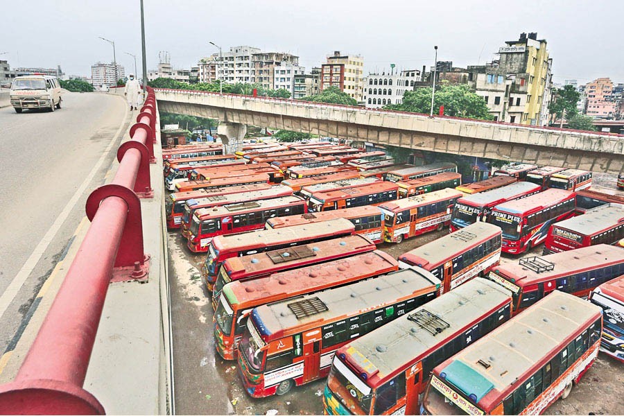 An aerial view of Sayedabad bus terminal seen in this undated FE photo