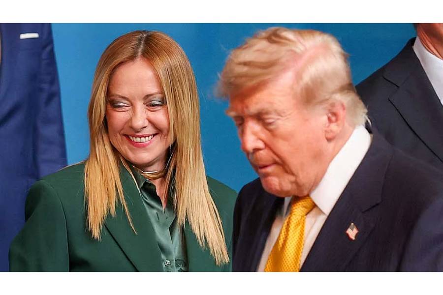 US President Donald Trump and Italy's Prime Minister Giorgia Meloni attend a NATO leaders' summit in Ankara, Turkey, Jul 8, 2026.