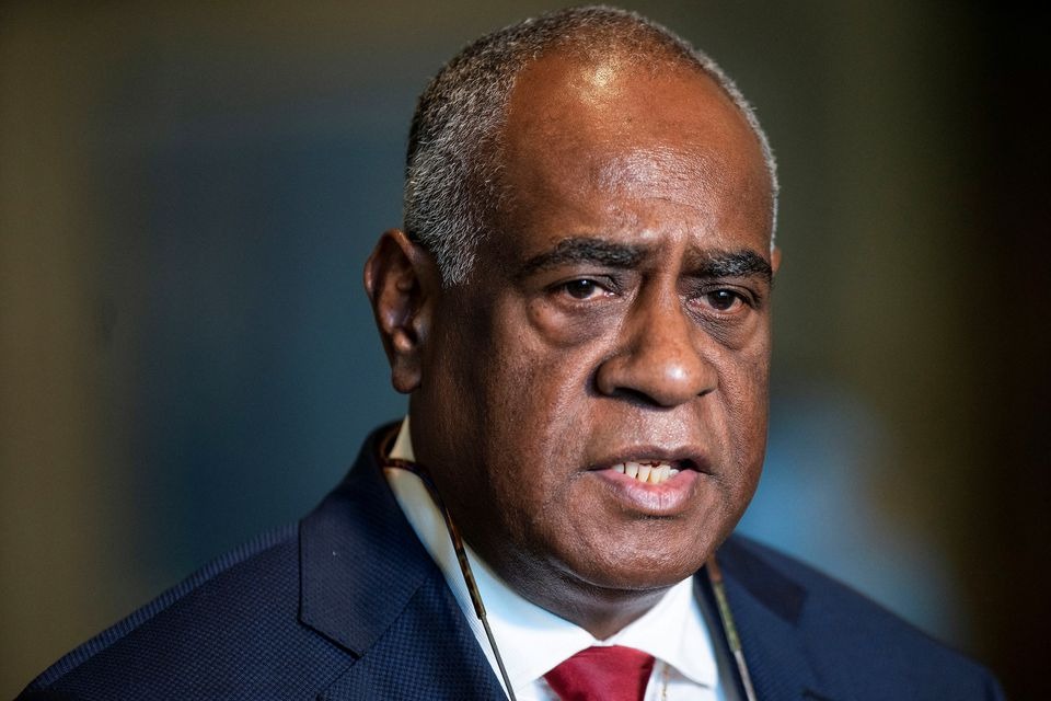 Alatoi Ishmael Kalsakau, Prime Minister of Vanuatu, gives his remarks after addressing to delegates during a general assembly to vote on whether to ask top global court to issue opinion on climate responsibility at United Nations Headquarters in New York City, US on March 29, 2023 — Reuters photo