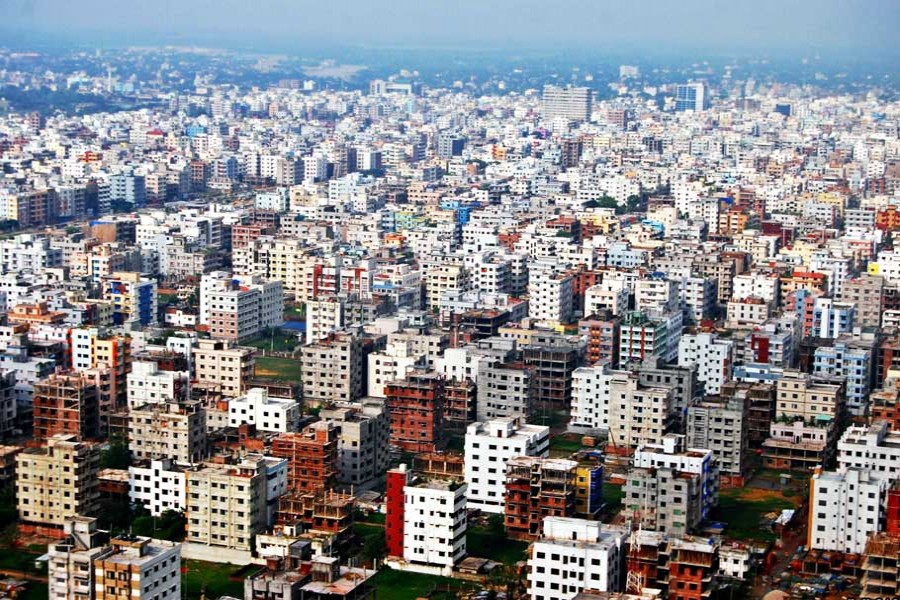 An aerial view of Dhaka city — Collected