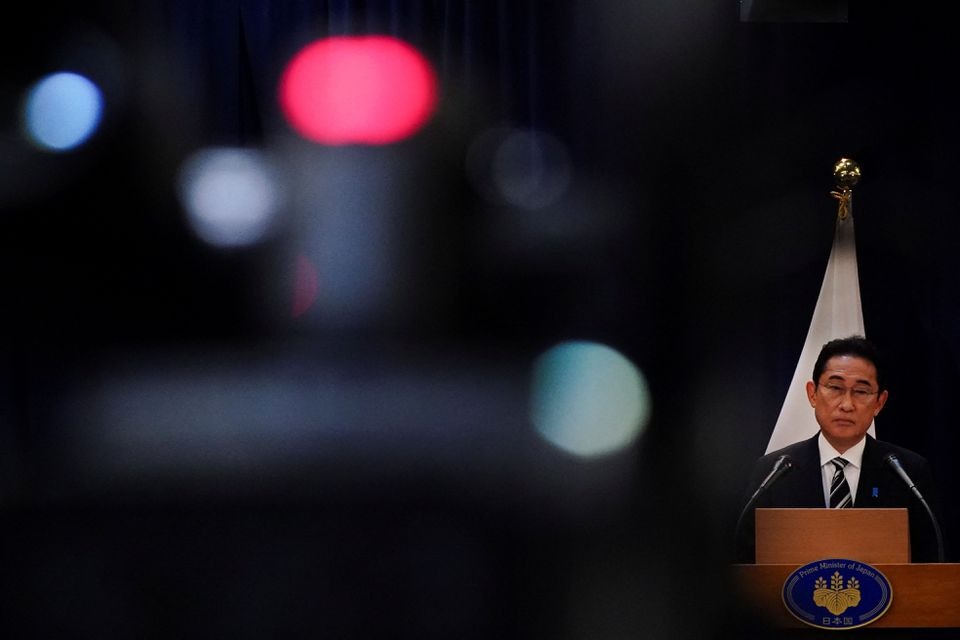 Japan's Prime Minister Fumio Kishida addresses members of the media during a press conference at the Park Lane Hotel on the sidelines of the UN General Assembly, in New York City, US on September 20, 2023 — Reuters photo