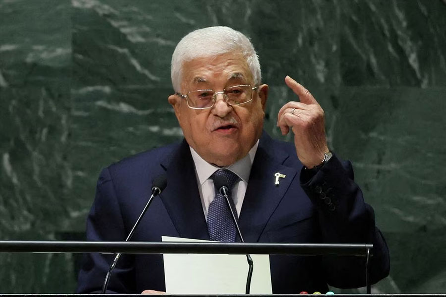 Palestinian President Mahmoud Abbas addresses the 78th Session of the U.N. General Assembly in New York City, U.S., September 21, 2023