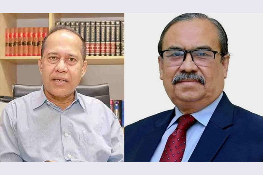 Chief Election Commissioner Kazi Habibul Awal (left) and Chief Justice Obaidul Hassan are seen in this combination photo
