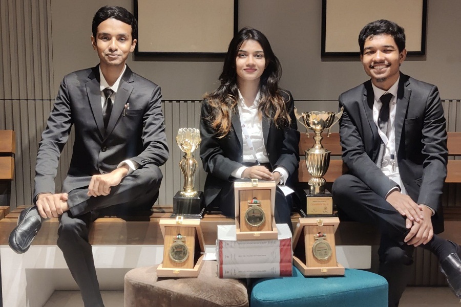 From the left: Kazi Rakib, Rezwana Rashid, and Rezwan Ahmed Refat