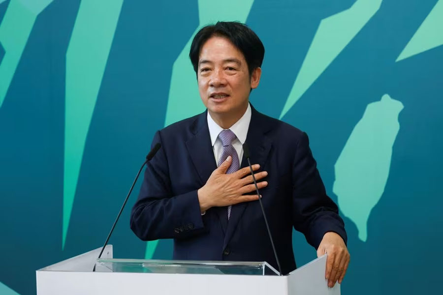 Lai Ching-te, Taiwan's vice president and the ruling Democratic Progressive Party's (DPP) presidential candidate, speaks during a press conference in Taipei, Taiwan November 20, 2023. REUTERS/Carlos Garcia Rawlins/File photo Acquire Licensing Rights
