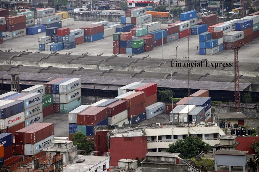 A partial view of Inland Container Depot (ICD) at Kamlapoor in Dhaka. Trade becomes a major driver of Bangladesh economy. FE file photo