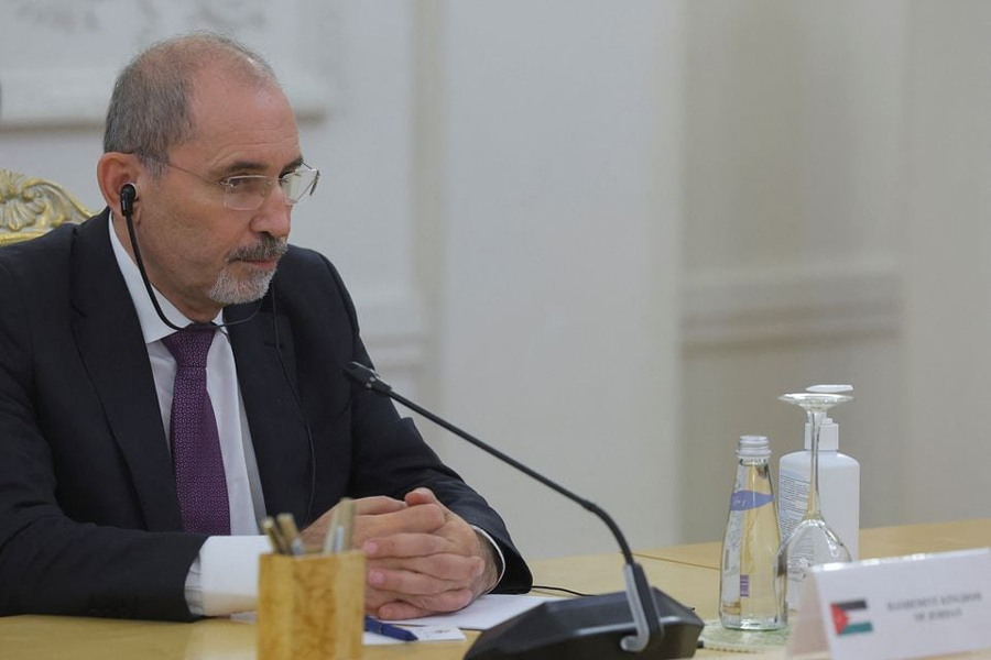 Jordanian Foreign Minister Ayman Safadi attends a meeting about Gaza, hosted by Russia with foreign ministers from members of the Arab League and the Organisation of Islamic Cooperation, amid the ongoing conflict between Israel and the Palestinian Islamist group Hamas, in Moscow, Russia November 21, 2023.