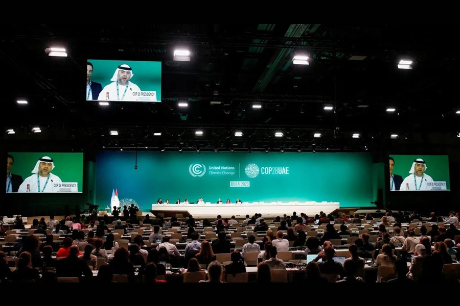 COP28 Director-General Majid Al Suwaidi speaks at the United Nations Climate Change Conference (COP28) in Dubai, United Arab Emirates, December 11, 2023.