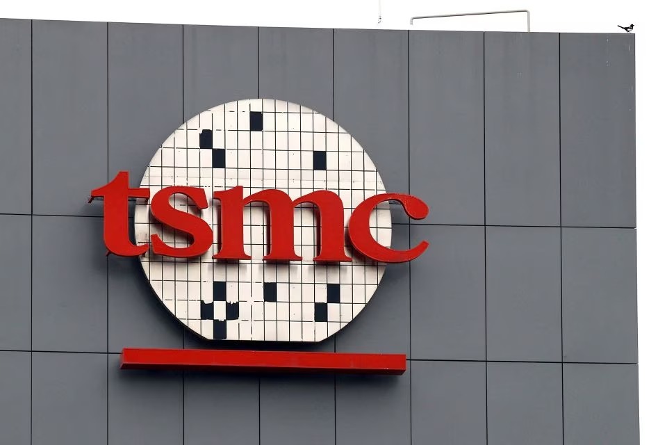 Taiwanse chip giant TSMC's logo can be seen in Tainan, Taiwan on December 29, 2022 — Reuters/Files