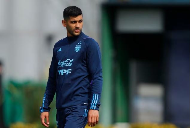 Soccer Football - World Cup - South American Qualifiers - Argentina Training - Stadium, Buenos Aires, Argentina - September 10, 2023 Argentina's Cristian Romero during training REUTERS/Agustin Marcarian/File Photo