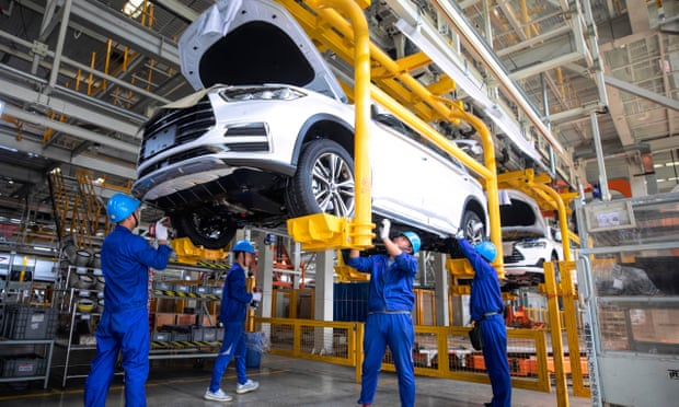 The BYD (Build Your Dreams) electric car factory in Xi'an, Shaanxi province, Chin Photograph: Alex Plavevski/EPA