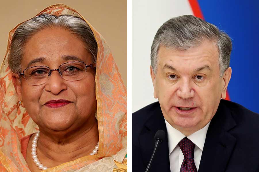 Prime Minister Sheikh Hasina and Uzbekistan’s President Shavkat Mirziyoyev