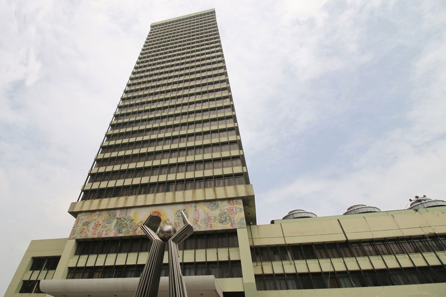 A view of the Bangladesh Bank head office in the city's Motijheel