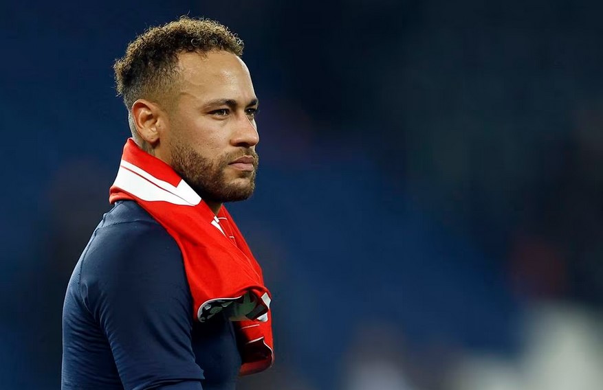 Champions League - Round of 16 First Leg - Paris St Germain v Bayern Munich - Parc des Princes, Paris, France - February 14, 2023 Paris St Germain's Neymar looks dejected after the match REUTERS/Christian Hartmann