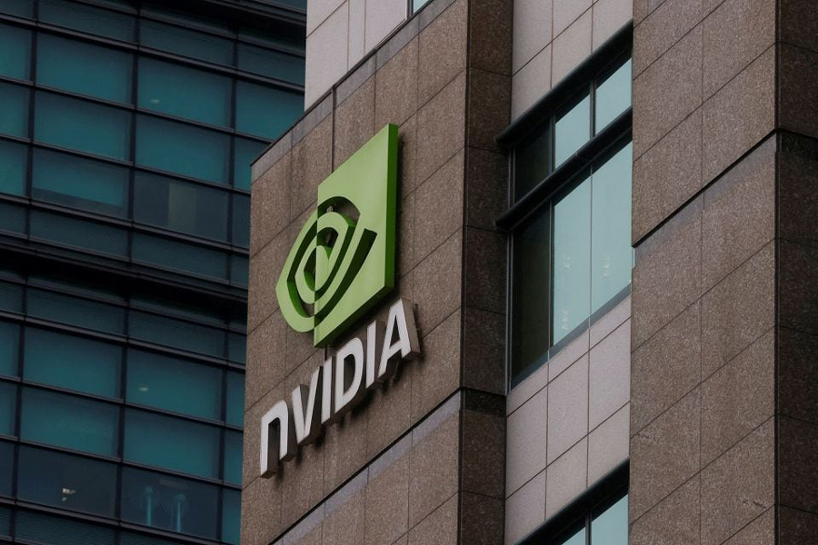 A view of a Nvidia logo at their headquarters in Taipei, Taiwan May 31, 2023.