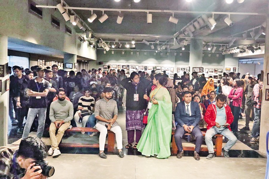 Guests and visitors during the prize giving ceremony at Bangladesh Youth Photography Exhibit Season 2 held in Dhaka recently