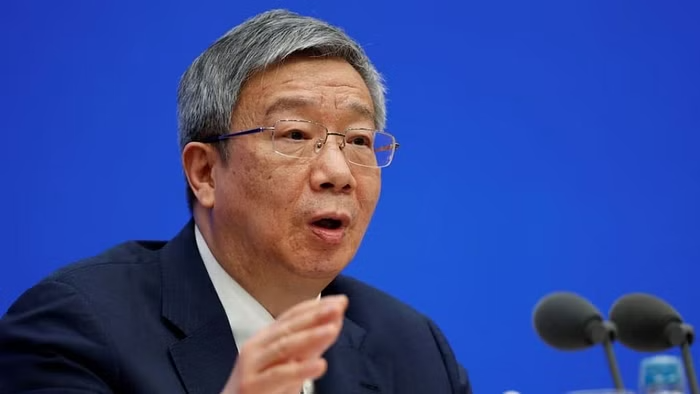 People's Bank of China (PBOC) Governor Yi Gang attends a news conference in Beijing, China Mar 3, 2023.