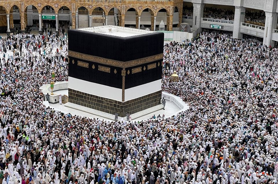 Muslim pilgrims circle the Kaaba as they pray at the Grand Mosque, during the annual haj pilgrimage in the holy city of Mecca, Saudi Arabia on July 12, 2022 — Reuters/File