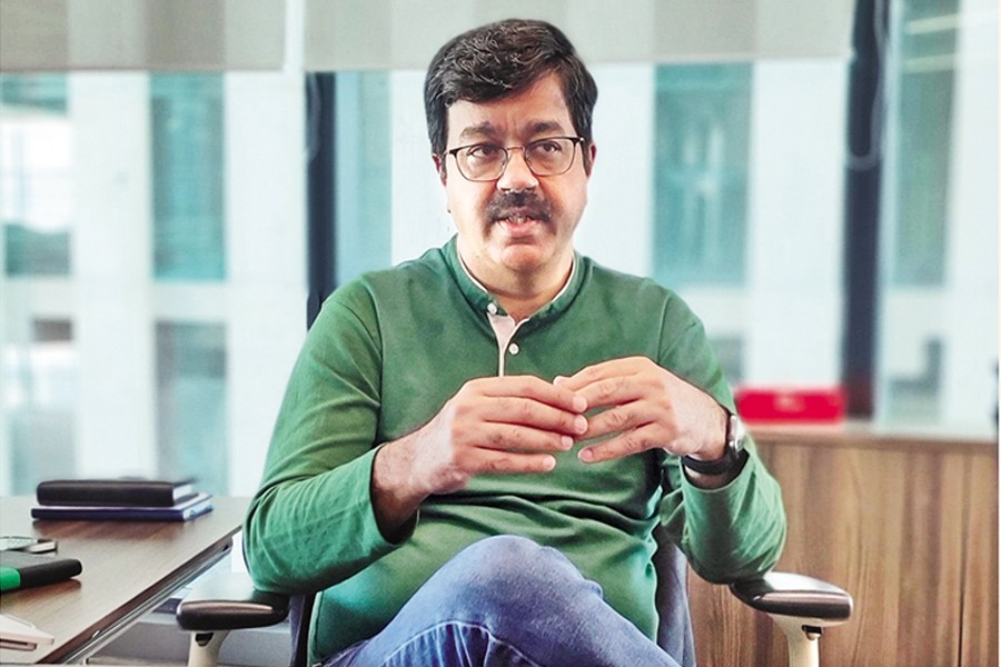 Robi CEO Rajeev Sethi in an interview with The FE — FE Photo