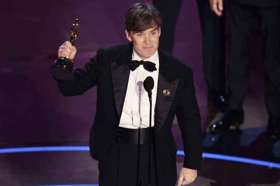 Cillian Murphy wins the Oscar for Best Actor for ‘Oppenheimer’ during the Oscars show at the 96th Academy Awards in Hollywood on Sunday –Reuters photo
