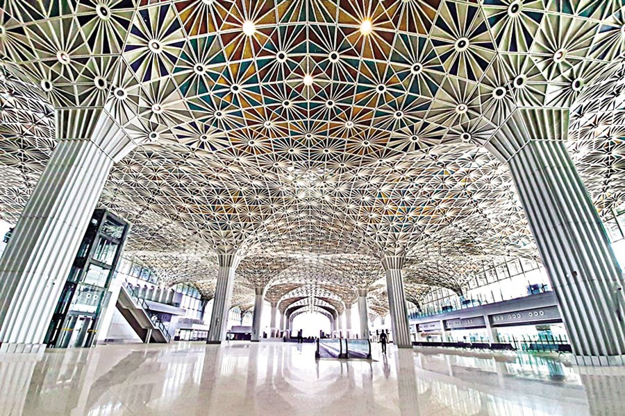 A view of the third terminal of Hazrat Shahjalal International Airport -- File Photo