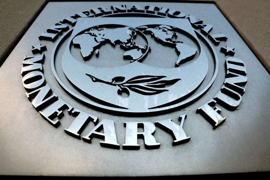 The International Monetary Fund (IMF) logo is seen outside the headquarters building in Washington, US, September 4, 2018.