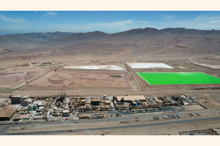 A drone view of the Lithium Conversion plant of US lithium producer Albemarle, in La Negra, Antofagasta, Chile, March 2, 2024.