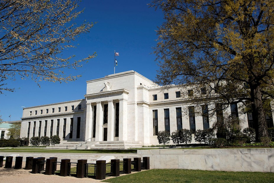 The Federal Reserve Building stands in Washington April 3, 2012.