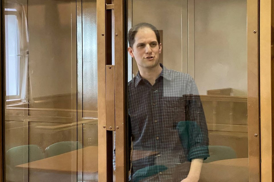 Wall Street Journal reporter Evan Gershkovich in Moscow, Russia, March 26, 2024.
