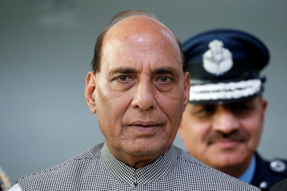 India's Defence Minister Rajnath Singh attends during a ceremony for the delivery of the first Rafale fighter to the Indian Air Force at the factory of French aircraft manufacturer Dassault Aviation in Merignac near Bordeaux, France on October 8, 2019 — Reuters/File