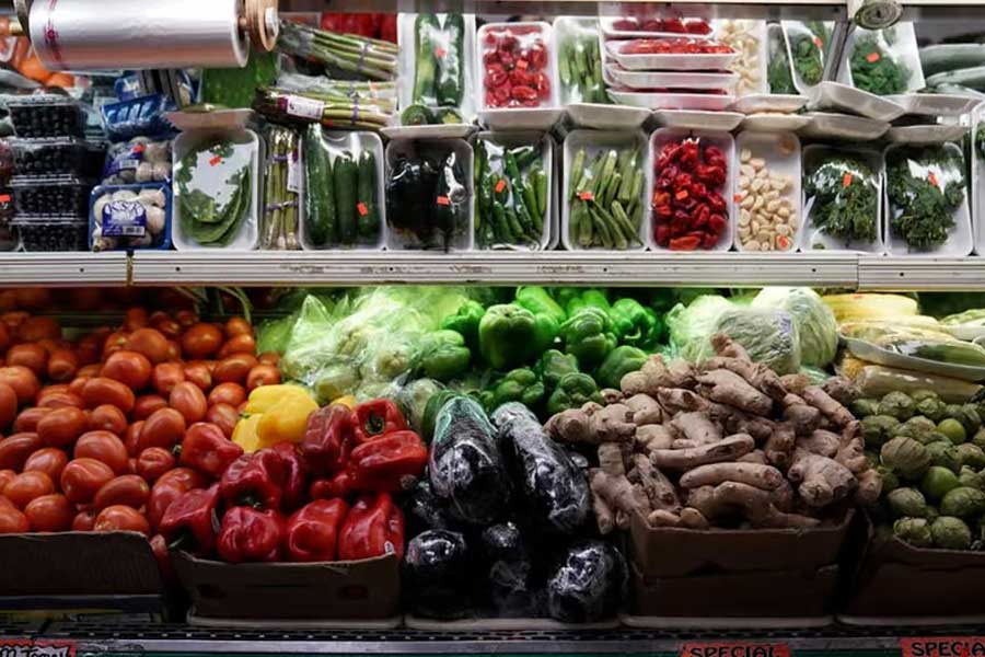 Produce is seen at El Progreso Market in the Mount Pleasant neighborhood of Washington, DC, US, August 19, 2022.