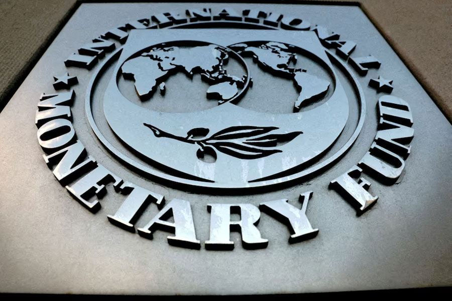 The International Monetary Fund (IMF) logo is seen outside the headquarters building in Washington, US, September 4, 2018.