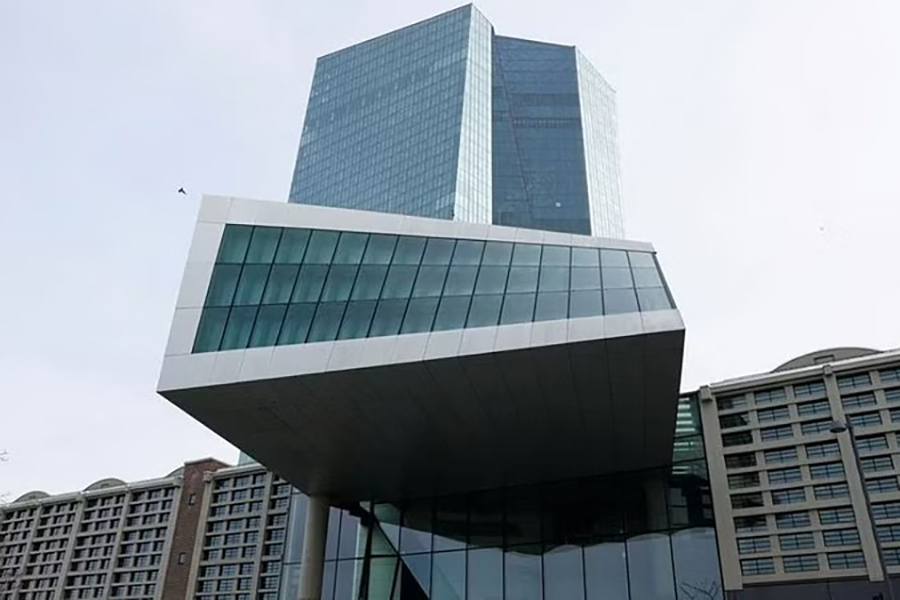 FILE PHOTO: A view of the European Central Bank (ECB) headquarters in Frankfurt, Germany, Mar 16, 2023.