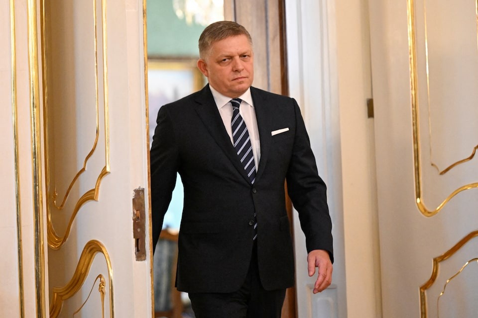Designated Prime Minister Robert Fico walks on the day of the new cabinet's inauguration at the Presidential Palace in Bratislava, Slovakia on October 25, 2023 — Reuters/File