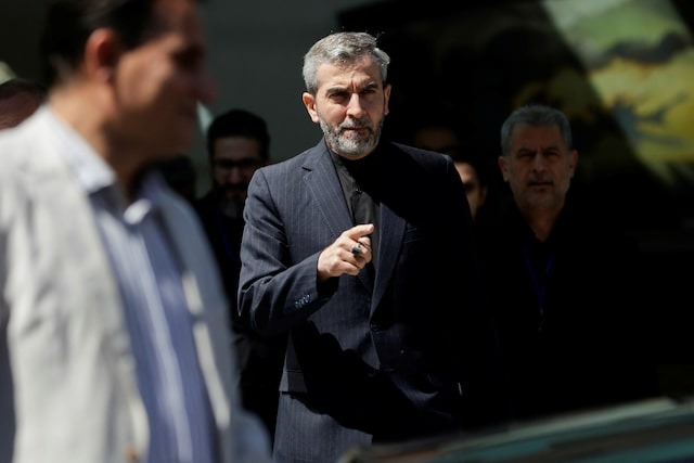 Iran's Chief Nuclear Negotiator Ali Bagheri Kani leaves the Palais Coburg, the venue where closed-door nuclear talks take place in Vienna, Austria, August 4,2022.
