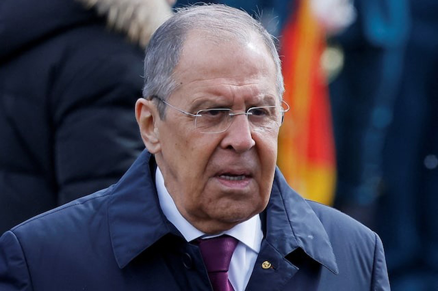Russia’s Foreign Minister Sergei Lavrov attends a military parade on Victory Day, which marks the 79th anniversary of the victory over Nazi Germany in World War Two, in Red Square in Moscow, Russia, May 9, 2024.