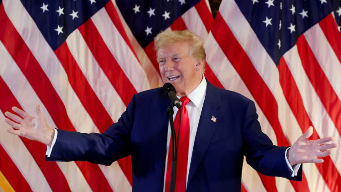 Republican presidential candidate and former US President Donald Trump gestures as he speaks during a press conference at Trump Tower in New York City, US, May 31, 2024. REUTERS/Brendan McDermid/File Photo