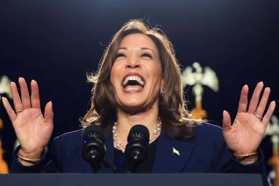 US Vice President Kamala Harris delivering remarks during a campaign event at West Allis Central High School in Wisconsin state in the US on Tuesday –Reuters photo